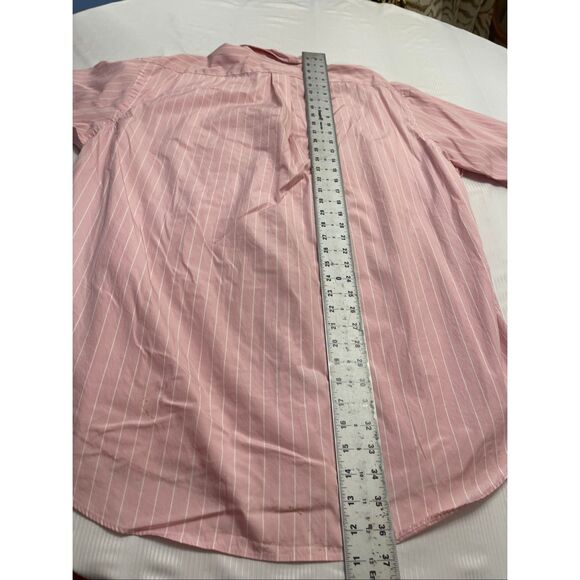 Ralph Lauren Classic Fit Men’s Pink White Stripe Button Up Shirt Size XL - Picture 6 of 6